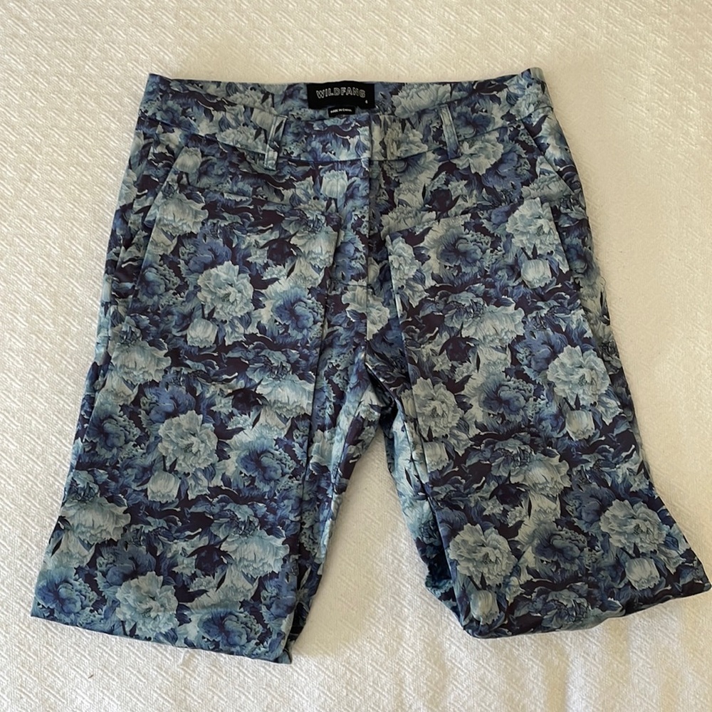 Wildfang Blue Floral Pants